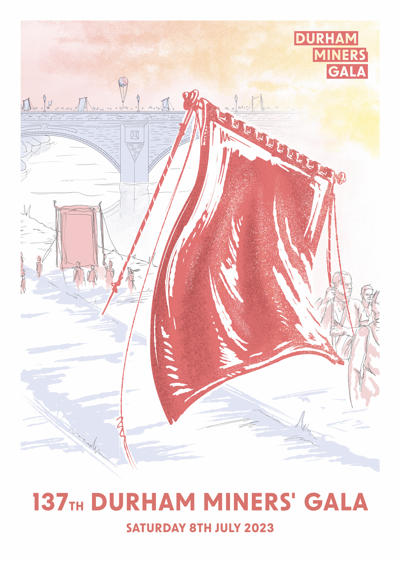 Official 2023 Durham Miners Gala poster